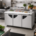 Thumbnail image #2 for Turbo Air Super Deluxe 72-5/8-Inch Three-Section Sandwich/Salad Prep Table with Clear Lid, 12-Pan Opening, Right-Side Workstation