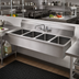 Thumbnail image #2 for Eagle Group 4-Compartment Weld-In Sink with 10