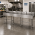 Thumbnail image #2 for Advance Tabco 120-Inch Six-Station Knee-Operated Floor-Mounted Hand Wash Sink with Gooseneck Spouts