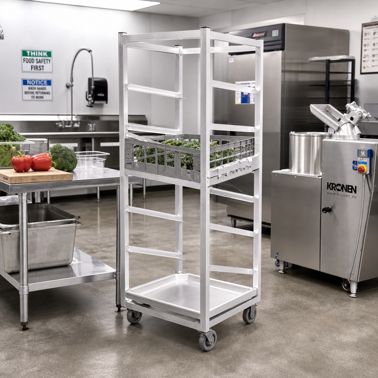 Product image #2 for Channel Manufacturing 7-Level Stationary Aluminum Produce Crisping Rack, 33.5" W x 29" D x 72" H