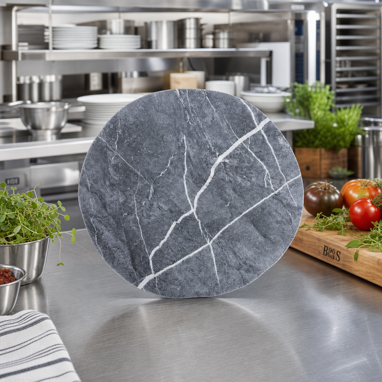 Product image #2 for Carlisle Ridge 9-Inch Free-Form Rimless Plate, Soapstone Melamine