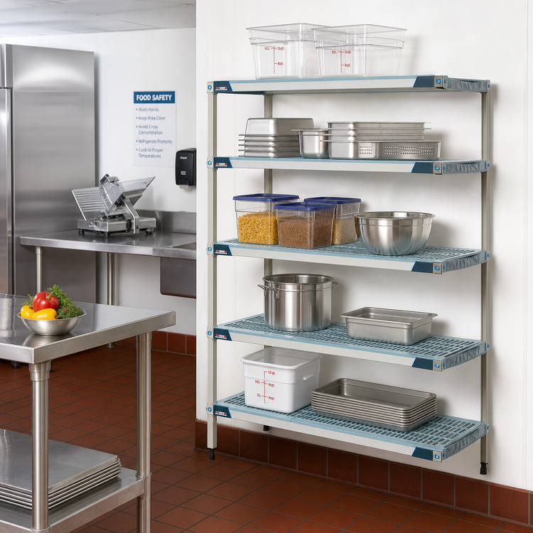 Product image #2 for MetroMax i 5-Tier Add-On Polymer Shelving Unit, 24 x 18 x 74 Inches