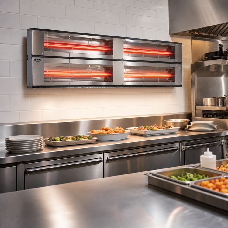 Product image #2 for Hatco Glo-Ray Max Watt Lighted Dual Infrared Strip Heater, 36 Inch, 6 Inch Spacer