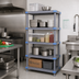 Thumbnail image #2 for Quantum Millenia 24-Inch W x 24-Inch D x 86-Inch H Gray 5-Shelf Polymer Stationary Starter Shelving Unit