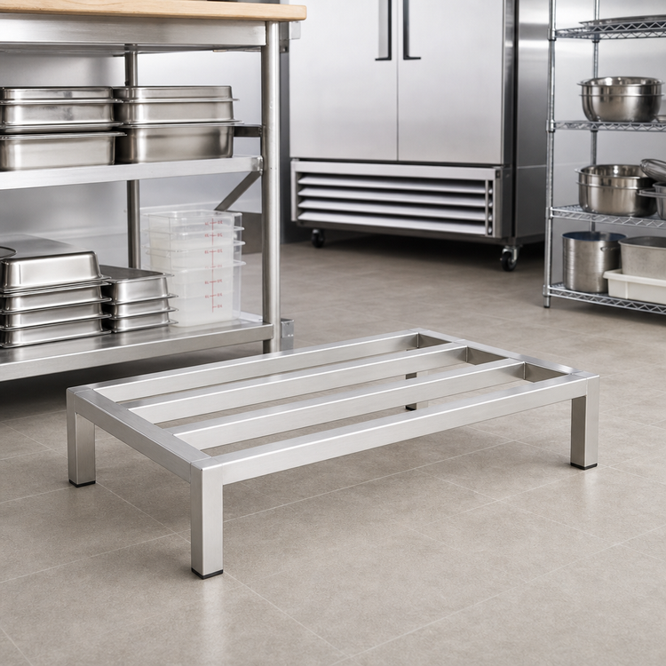 Product image #2 for Panco All-Welded Aluminum Tubular Dunnage Rack, 36"W x 20"D x 8"H, 2000 lb. Capacity