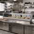 Thumbnail image #2 for 59.1-Inch Countertop Refrigerated Sushi Case with Curved Glass, 4 Sliding Doors, Right-Side Self-Contained Refrigeration