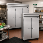 Thumbnail image #3 for Howard-McCray SR Series SR48-S 48 Cu. Ft. Two-Section Reach-In Refrigerator, Solid Hinged Doors, Stainless Steel