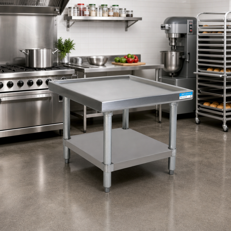 Product image #2 for BK Resources 30-Inch x 24-Inch x 20-Inch Stainless Steel Machine Stand with Adjustable Undershelf