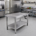 Thumbnail image #2 for John Boos ADA Adjustable-Height Stainless Steel Work Table with Fixed Undershelf, 60 x 30 Inches