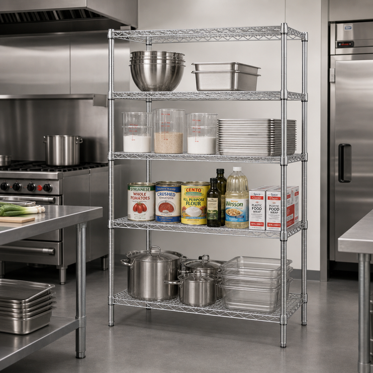 Product image #2 for Metro Super Erecta 4-Shelf Starter Wire Shelving Unit, 36W x 21D x 63H, Chrome Plated