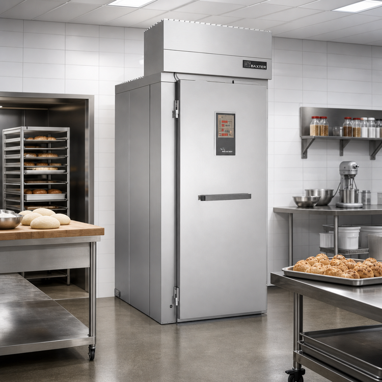 Product image #2 for Baxter RPW1S Single Wide Roll-In Retarder/Proofer Cabinet, 100.5-Inch Deep, Stainless Steel, Open Floor, Remote R448A Refrigeration