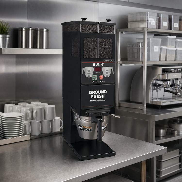 Product image #2 for BUNN G9-2T DBC Dual 6 lb Hopper Portion Control Coffee Grinder with Smart Funnel