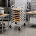 Thumbnail image #2 for Channel Manufacturing Half-Height Stainless Steel Side-Load Bun Pan Rack with Casters, 7-Pan Capacity