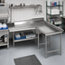 Thumbnail image #2 for Eagle Group Right-Hand Island Clean Dishtable, 48-Inch Machine-to-Corner x 60-Inch Corner-to-End, 30-Inch Deep, 16/304 Stainless Steel