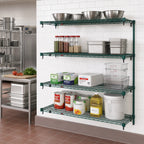 Thumbnail image #9 for Metro Super Erecta AA346K3 4-Shelf Add-On Wire Shelving Unit, 42"W x 18"D x 63"H, Green Epoxy Finish