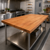 Thumbnail image #2 for Boos Block American Cherry Blended Edge Grain Kitchen Countertop, 96 x 36 x 1-1/2 Inch