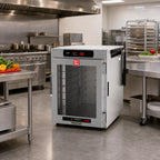 Thumbnail image #2 for Metro HotBlox™ HBCW8-DCPS-CT Wide 8-Pan Pass-Thru Insulated Holding Cabinet with Digital Touchscreen, Clear Front and Solid Rear Doors