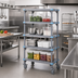 Thumbnail image #2 for Quantum Millenia Mobile Polymer Starter Shelving Unit with 4 Open Grid Shelves, 60 x 21 x 74 Inch, Gray