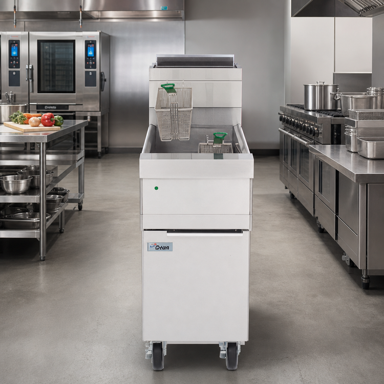 Product image #2 for Dean Decathlon D160G Performance Gas Tube-Type Floor Fryer, 75 lb Capacity