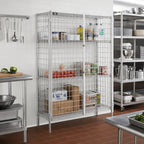 Thumbnail image #2 for Metro Super Erecta SEC35C Stationary Chrome Wire Security Cage, No Intermediate Shelves, 50-1/2"W x 21-1/2"D x 66-13/16"H
