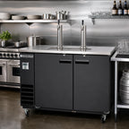 Thumbnail image #2 for Maxximum Maxx Cold MXBD60-2BHC 60-Inch Commercial Keg Cooler, 2-Keg Capacity, Dual Draft Towers, Black Exterior