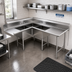 Thumbnail image #2 for Right-Hand Corner Dishtable with 3-Compartment Sink, 71-Inch W, 24-Inch Drainboard