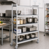 Thumbnail image #2 for Fermostock 4-Tier Mobile Shelving Unit with Removable Polymer Inserts, 64