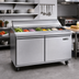 Thumbnail image #2 for Maxx Cold V-Series 60-Inch Megatop Refrigerated Salad and Sandwich Prep Table, 2 Solid Doors, 16.7 Cu. Ft.