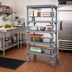 Thumbnail image #2 for Quantum Millenia Mobile Polymer Shelving Starter Unit with 4 Open Grid Shelves, 54W x 18D x 74H