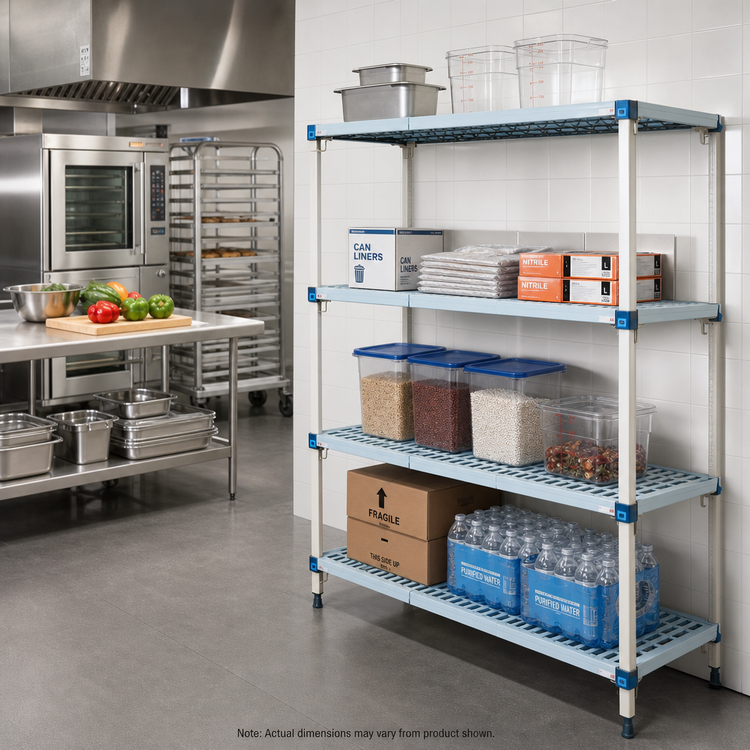 Product image #2 for MetroMax Q 24 x 24 x 63 Inch 4-Shelf Add-On Polymer Shelving Unit