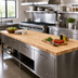 Thumbnail image #2 for Boos Block Northern Hard Rock Maple Blended Edge Grain Kitchen Countertop, 72 x 30 x 1-1/2 Inch, Oil Finish