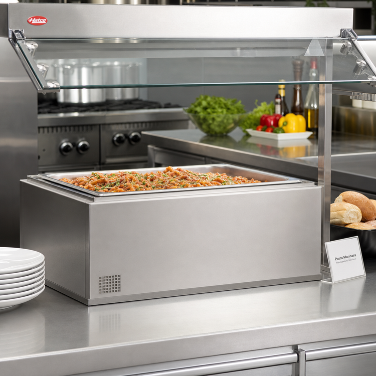 Product image #2 for Hatco Built-In Rectangular Heated Well for Full-Size 12 x 20-Inch Pan, Wet or Dry, Insulated Stainless Steel