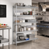 Thumbnail image #2 for EAGLEbrite 5-Tier Wire Add-On Shelving Unit with QuadTruss, 48W x 18D x 74H, Zinc Finish