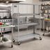 Thumbnail image #2 for Metro Super Erecta qwikSLOT Mobile Chrome-Plated Wire Security Cage, 40-3/4 x 21-1/2 x 68-1/2 Inches