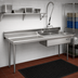 Thumbnail image #2 for Eagle Group Straight Soiled Dishtable with Pre-Rinse Sink, Left-to-Right Operation, 84 x 30 Inch, 16-Gauge 304 Stainless Steel Top