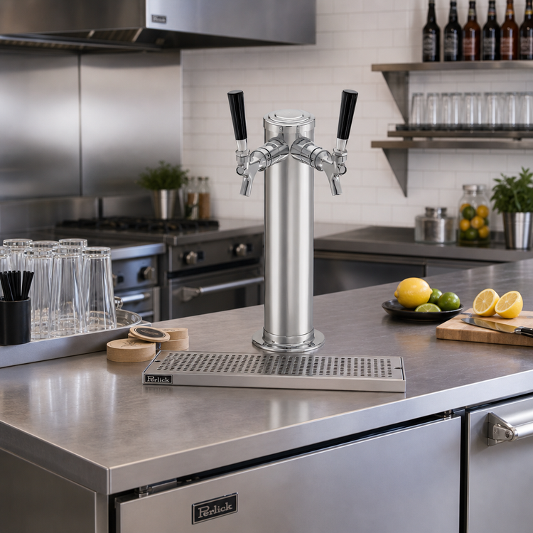 Product image #2 for Perlick 2-Faucet Draft Arm Style Beer Dispensing Kit for H Series Cabinet