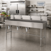 Thumbnail image #2 for Advance Tabco 4-Station Knee-Operated Freestanding Hand Wash Sink with Gooseneck Spouts, 80-Inch Wide