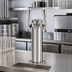 Thumbnail image #2 for Micro Matic Air-Cooled 2-Faucet Countertop Draft Beer Tower, Polished Stainless Steel, 3-Inch Column