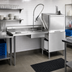 Thumbnail image #2 for Eagle Group Straight Soiled Dishtable with 20 x 20 x 5 Inch Pre-Rinse Sink, Left-to-Right Operation, 48 x 30 Inch