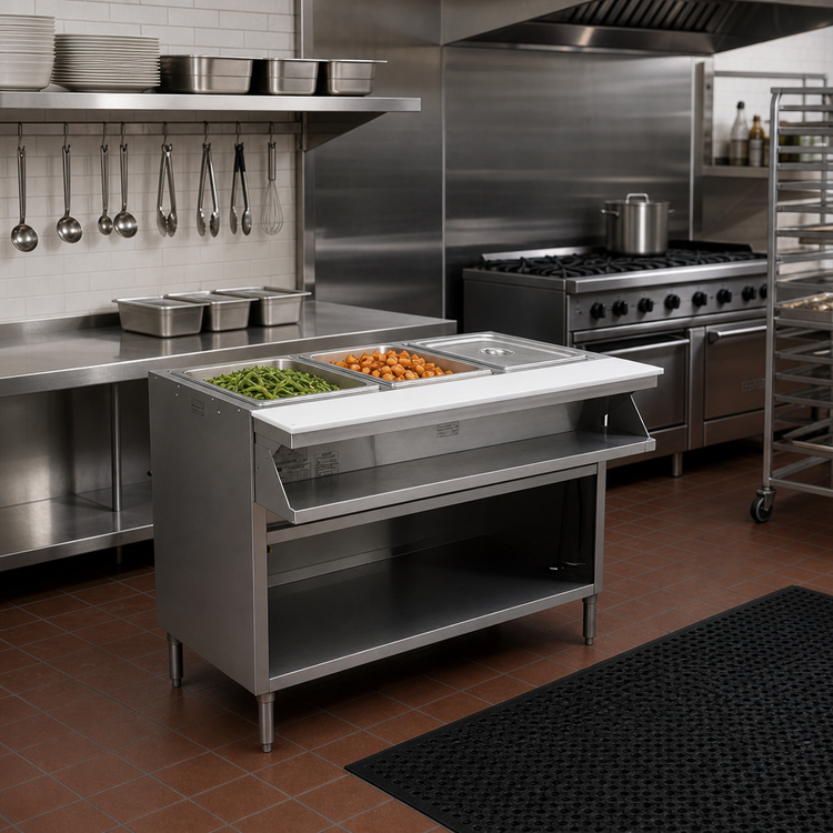 Product image #2 for Eagle Group Spec-Master Electric Sealed Well Hot Food Table with Open Front, Wet or Dry Operation, 2 Wells, 33 Inch Wide