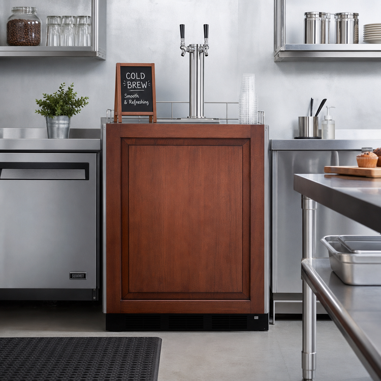 Product image #3 for Summit Commercial ADA Compliant Built-In/Freestanding Cold Brew Coffee Dispenser, Dual Tap, 24 Inch, 5.5 Cu. Ft.