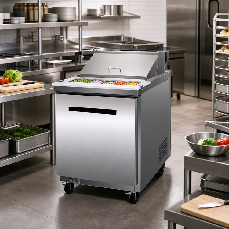 Product image #2 for Maxx Cold X-Series 29-Inch One-Section Megatop Sandwich & Salad Prep Table Refrigerator