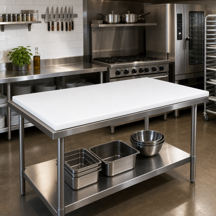 Product image #2 for John Boos 48 Inch x 30 Inch Reversible Poly Work Table Top, 3/4 Inch Thick
