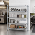 Thumbnail image #2 for 4-Tier Starter Wire Shelving Unit, 72 x 18 x 74 Inches, Zinc Finish