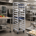 Thumbnail image #2 for Mobile Universal Wide Angle Pan Rack, Open Frame, 12 Pair, 5-Inch Centers, Aluminum