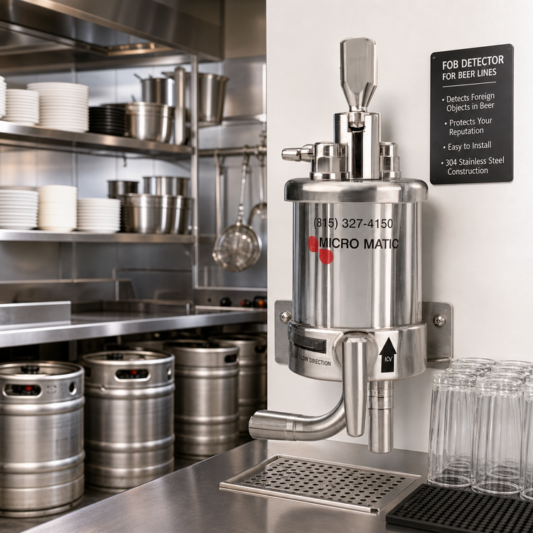 Product image #2 for Wall-Mount Stainless Steel FOB Detector for Beer Lines
