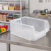 Thumbnail image #2 for Quantum Magnum Clear Open-Hopper Stackable Bin, 19-3/4 x 12-3/8 x 7-7/8 Inches, 150 lb. Stack Capacity