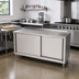 Thumbnail image #2 for John Boos Stainless Steel Cabinet Base Work Table with Sliding Doors, 72 x 24 Inches, 1-1/2 Inch Rear Riser