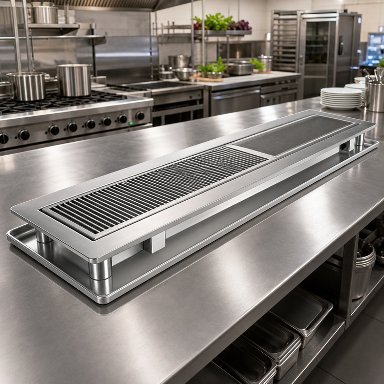 Product image #2 for 72-Inch Urn Trough with Drip Plate, T-304 Stainless Steel