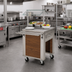 Thumbnail image #2 for Dinex DineXpress Mobile Corner Serving Counter, 28 x 28 x 36 Inches, Stainless Steel